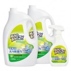 【毛寶兔】超檸檬浴廁去污除菌清潔劑2000g-重裝瓶 x2 贈500g-噴槍瓶 x1 