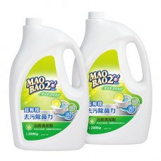 【毛寶兔】超檸檬浴廁去污除菌清潔劑2000g-重裝瓶 x2  
